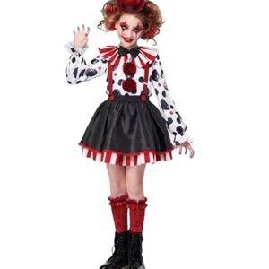 Spirit Clown Costume Size 5-6T No Wig No Socks